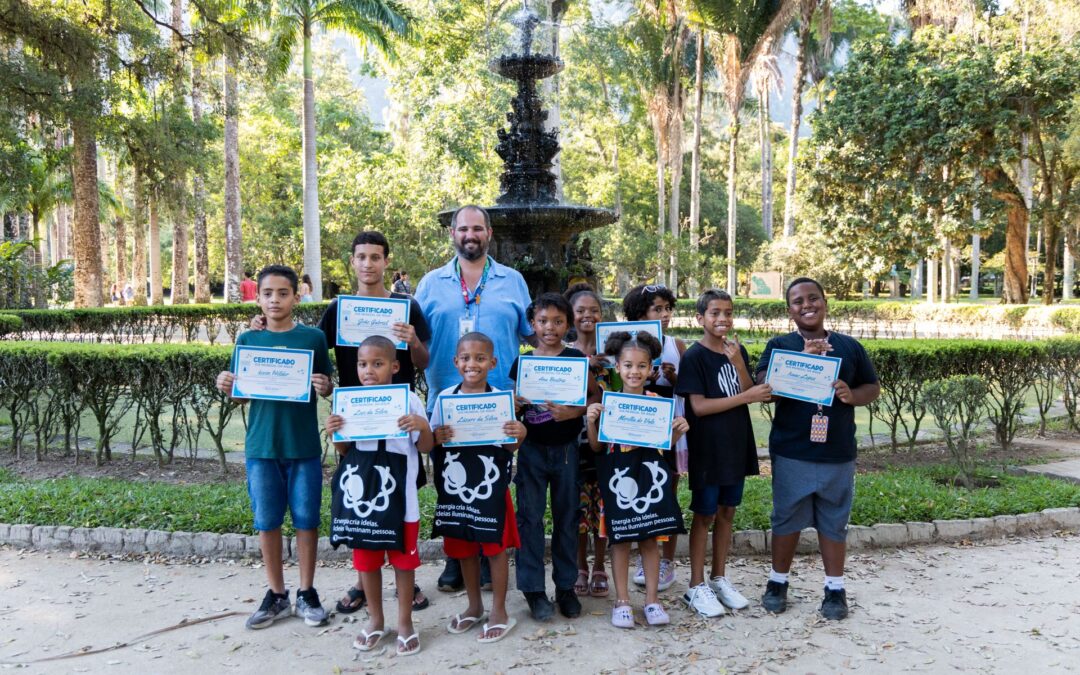 Consórcio Cristo Sustentável promove ação com crianças no Jardim Botânico para celebrar o Dia Mundial da Água